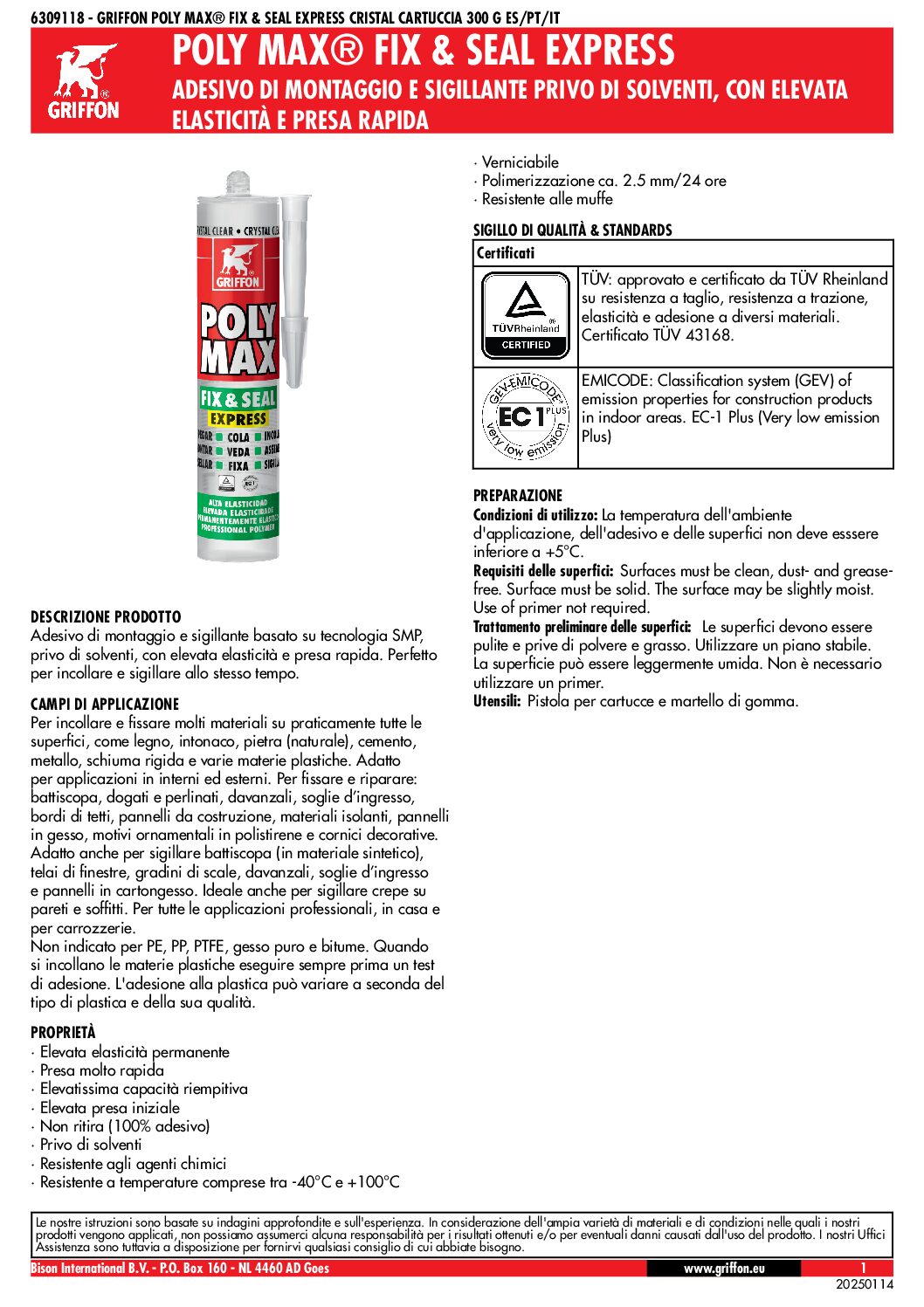 SILICONE POLY MAX® FIX & SEAL EXPRESS – Hidro Service